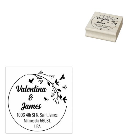 Rücksendeadresse, Hochzeit oder Familie Gummistempel (Stempel)