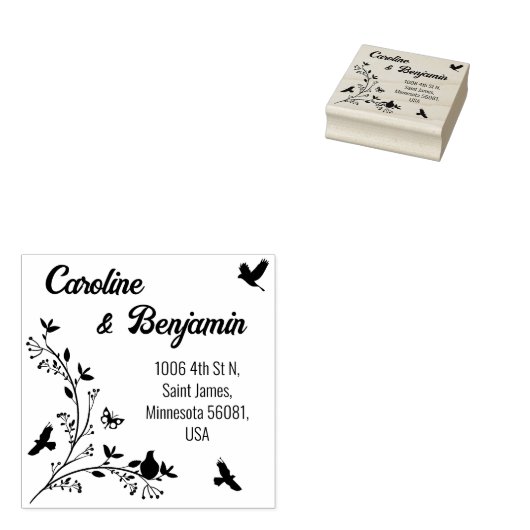 Rücksendeadresse, Hochzeit oder Familie Gummistempel (Stempel)