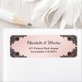 Rücksendeadresse Hochzeitsfeiern in Schwarz-Weiß-F (Insitu)