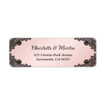 Rücksendeadresse Hochzeitsfeiern in Schwarz-Weiß-F