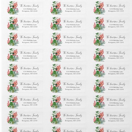 Rücksendeadresse Holiday Greenery