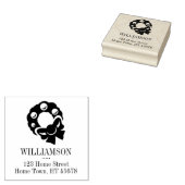 Rücksendeadresse Holiday Wreath Square Gummistempel (Stempel)