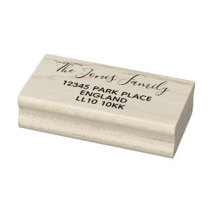 Rücksendeadresse Holzstempel Gummistempel
