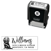 Rücksendeadresse Hund für langhaarige Dackel Permastempel (Beispiel)