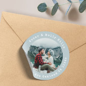 Rücksendeadresse Ihres Foto Classic Round Aufklebe Runder Aufkleber