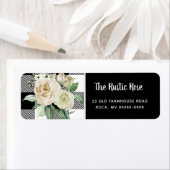 Rücksendeadresse im Schwarz-Weiß-Bauernstil (Insitu)