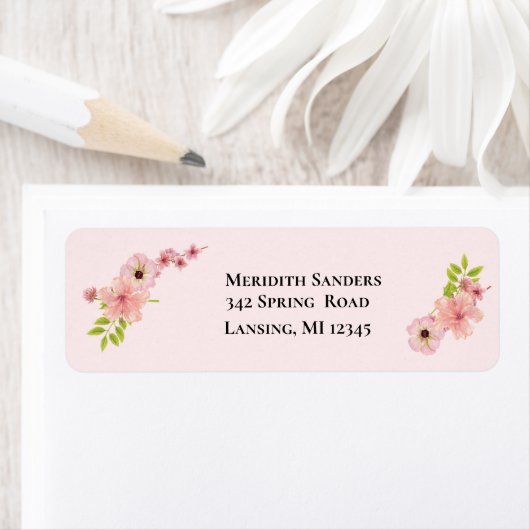 Rücksendeadresse in Rosa (Insitu)