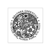 Rücksendeadresse Jugendstil-Design Briefmarke Gummistempel (Prägung)