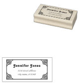 Rücksendeadresse Jugendstil Rahmen CC1139 Gummistempel (Stempel)