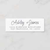 Rücksendeadresse-Karte mit UAWG Datum auf der Rück Mini Visitenkarte (Vorderseite)