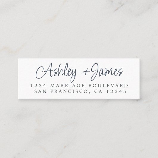 Rücksendeadresse-Karte mit UAWG Datum auf der Rück Mini Visitenkarte (Vorderseite)