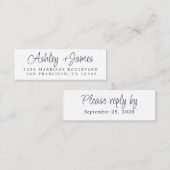 Rücksendeadresse-Karte mit UAWG Datum auf der Rück Mini Visitenkarte (Vorne/Hinten)