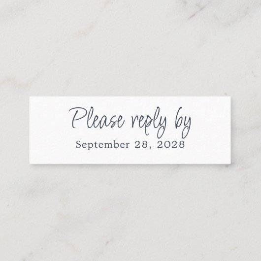 Rücksendeadresse-Karte mit UAWG Datum auf der Rück Mini Visitenkarte (Rückseite)