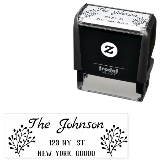 Rücksendeadresse Kautschuk Briefmarke, benutzerdef Permastempel (Beispiel)