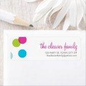 RÜCKSENDEADRESSE Konfetti große Polka Punkt farbig (Insitu)