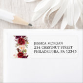 Rücksendeadresse-Label Boho Burgundy (Insitu)