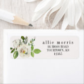 Rücksendeadresse Label Bouquet White Brautparty (Insitu)