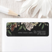 Rücksendeadresse Label Christmas Florals Chalkboar (Insitu)