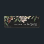 Rücksendeadresse Label Christmas Florals Chalkboar<br><div class="desc">Dies ist ein schönes Aquarell bemalt Ferienhaus-Adresse-Label. In Vintagen,  schönen Farben auf Kreideboden gestrichen. Feierlich und schön! Urlaub18</div>