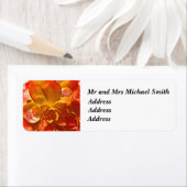 Rücksendeadresse-Label Fiery-Blume (Insitu)