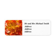 Rücksendeadresse-Label Fiery-Blume
