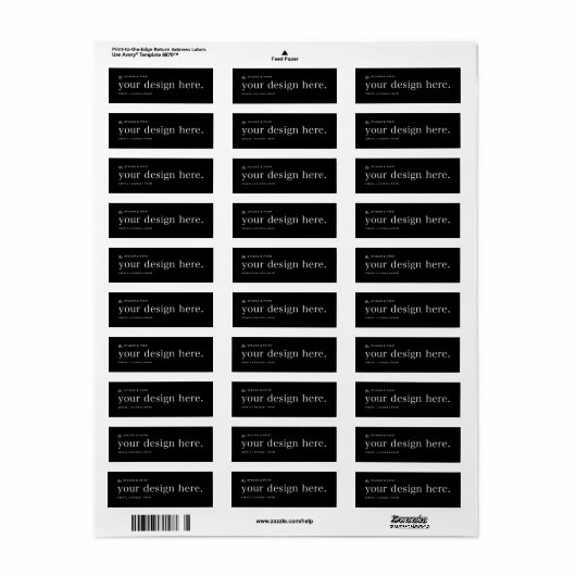 Rücksendeadresse Label für das Design Upload (Vorne)