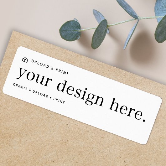 Rücksendeadresse Label für das Design Upload