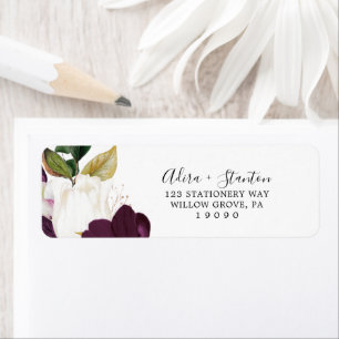 Rücksendeadresse-Label für Lila Moody-Blocks