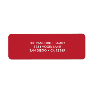 Rücksendeadresse-Label in Berry