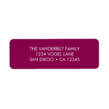 Rücksendeadresse-Label in Raspberry