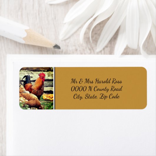 Rücksendeadresse-Label mit Rasterdesign (Insitu)