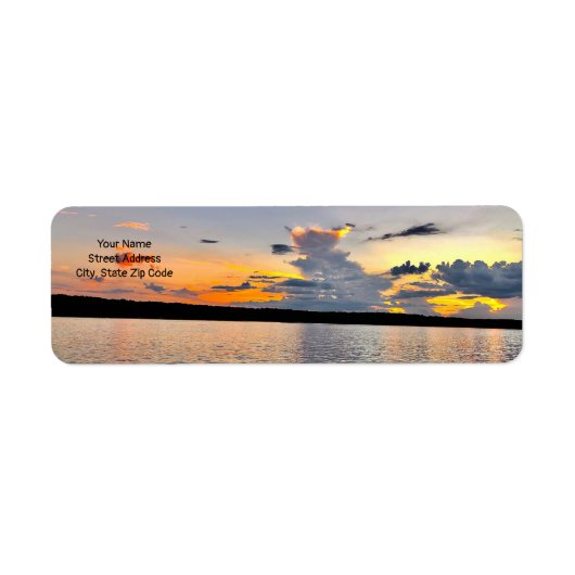 Rücksendeadresse Label Oconee Sunset Design (Vorne)