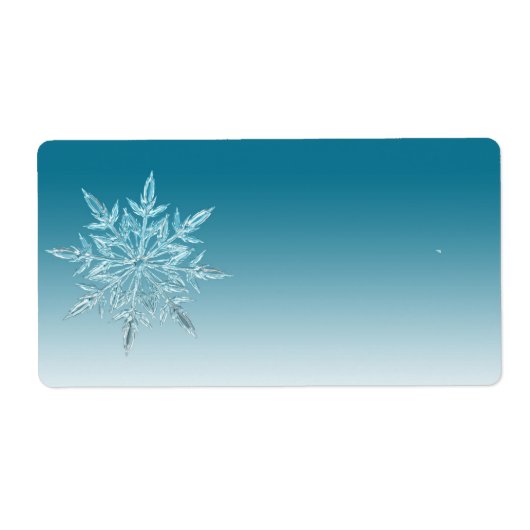 Rücksendeadresse Label Snowflake . (Vorne)