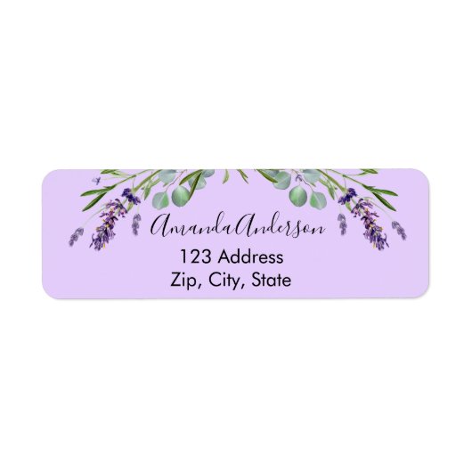 Rücksendeadresse Lavder violet eucalyptus grün (Vorne)