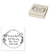 Rücksendeadresse Leaf Wreath Personalisiert Gummistempel (Stempel)