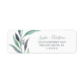 Rücksendeadresse lila und grün (Vorne)