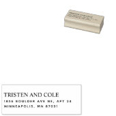 Rücksendeadresse linksbündig Holz-Kunststoff-Monta Gummistempel (Stempel)