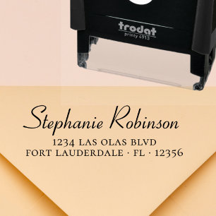 Rücksendeadresse Minimalistisch Elegante Persönlic Permastempel