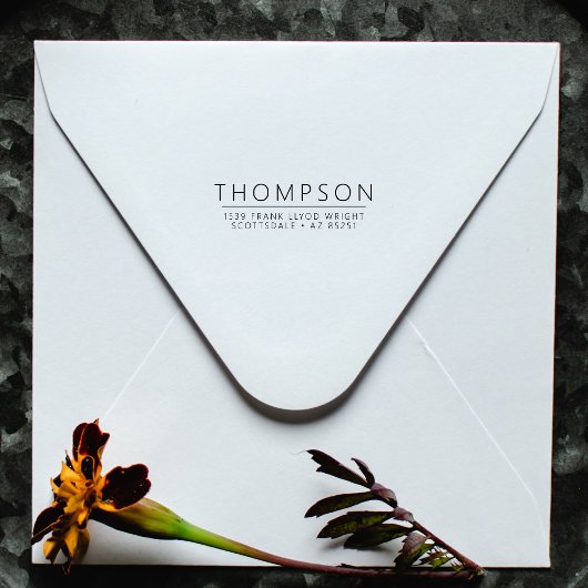 Rücksendeadresse Minimalistisch Moderne Hochzeit m Permastempel