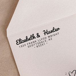 Rücksendeadresse Minimalistisch Moderner, feiner N Permastempel