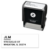 Rücksendeadresse Minimalistisch Monogramm Fett-Typ Permastempel (Beispiel)