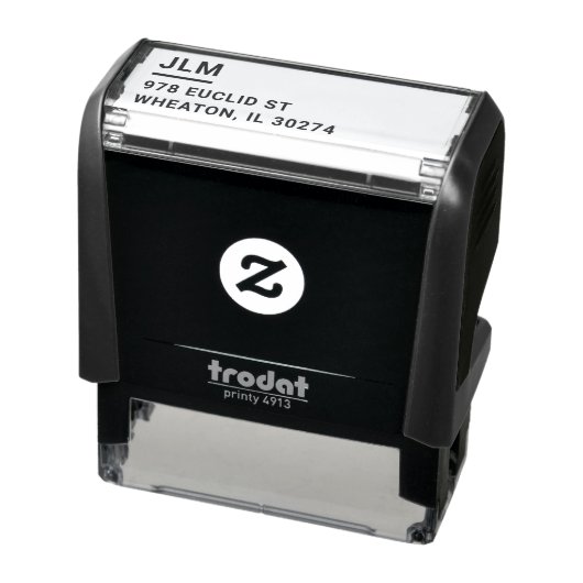 Rücksendeadresse Minimalistisch Monogramm Fett-Typ Permastempel (Produkt)