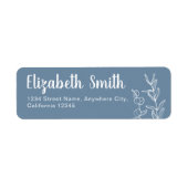 Rücksendeadresse Minimalistischer Eukalyptus-Blätt (Vorne)