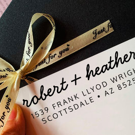 Rücksendeadresse Minimalistischer Skriptname Hochz Permastempel