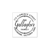 Rücksendeadresse mit benutzerdefinierten Familienn Gummistempel (Prägung)