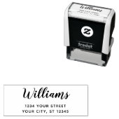 Rücksendeadresse mit benutzerdefinierten Familienn Permastempel (Beispiel)