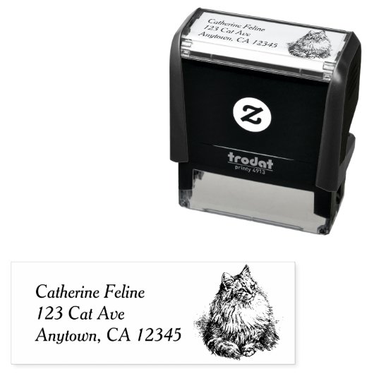Rücksendeadresse mit Cat Permastempel (Beispiel)