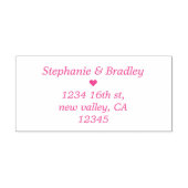 Rücksendeadresse mit Doppelnamen, Briefmarke aus K Permastempel (Design)