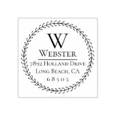 Rücksendeadresse mit einfachem Kranz Gummistempel (Prägung)