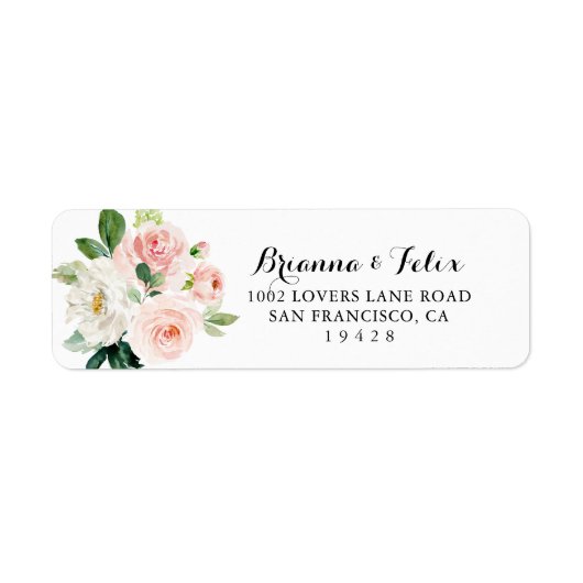 Rücksendeadresse mit einfachen Blumenblättern (Vorne)